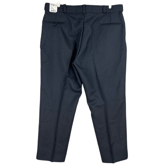 Flying Cross Men's Regular Fit Classic Style Navy Dacron Pants Size 44x30 NWT - Picture 2 of 12